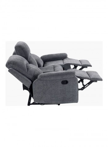 Jude 3-Seater Recliner Sofa Grey 94x194cm