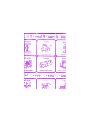 Super Double Polished Shield White/Purple 54 x 54 x 1inch