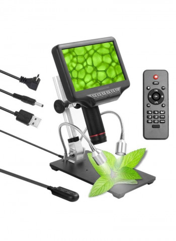3D Digital Interface Microscope With Adjustable Screen/Bracket 200 x 190 x 120millimeter Black