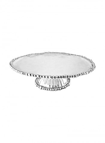 Aluminum Alloy Serving Platter Silver 15x14.5x3.25inch