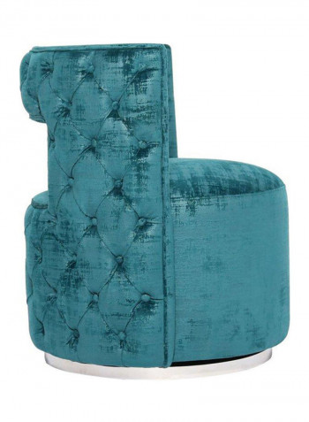 Raquel Fabric Accent Chair Turquoise 70x63x78.5cm