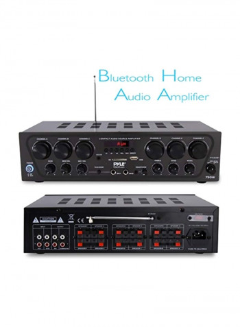 Bluetooth Home Audio Amplifier System PTA62BT.5 Black