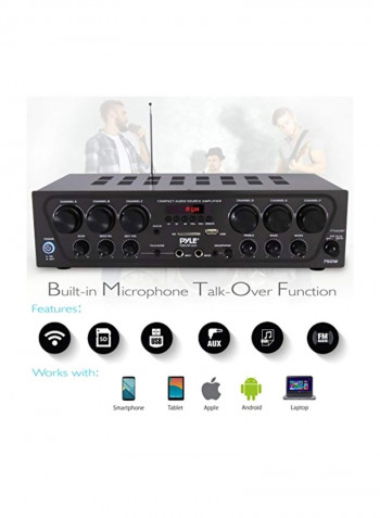 Bluetooth Home Audio Amplifier System PTA62BT.5 Black