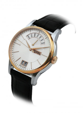 Men's Casual Leather Quartz Analog Wrist Watch 4589 GALQ 11