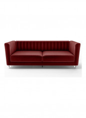 Catriona Three Seater Fabric Sofa Red