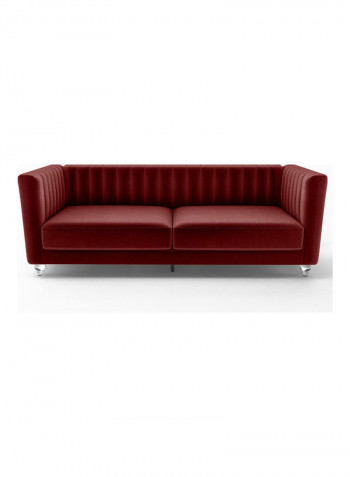 Catriona Three Seater Fabric Sofa Red