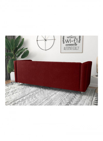 Catriona Three Seater Fabric Sofa Red