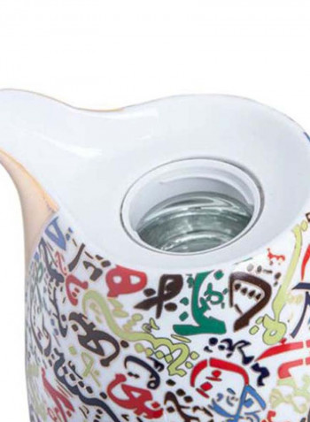Arabic Letters Printed Thermo Carafe Multicolour 18cm