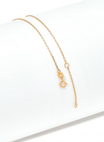 18 Karat Rose Gold Smoky Quartz Single Stone Necklace