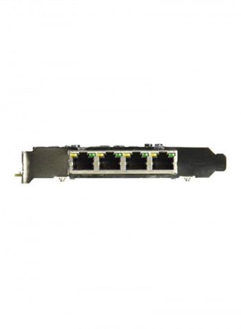 4-Port PCI Express Gigabit Ethernet network card Yellow/Green/Black