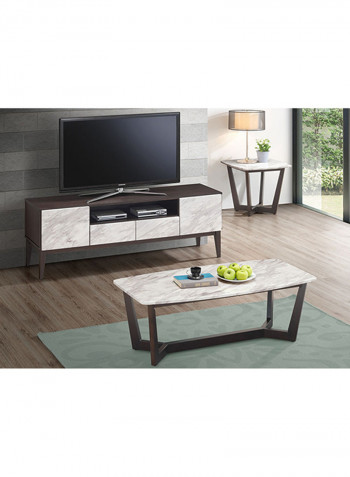 Edward Entertainment Unit Brown/White 160 x 45 x 60centimeter