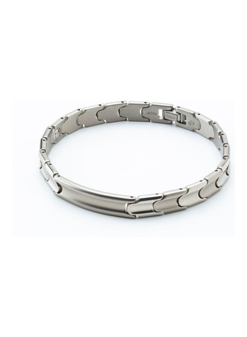 Titanium Plate Bracelet Silver