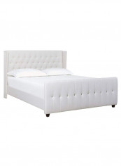 David Tufted Wingback Upholstered Bed Without Mattress White 160 x 200centimeter