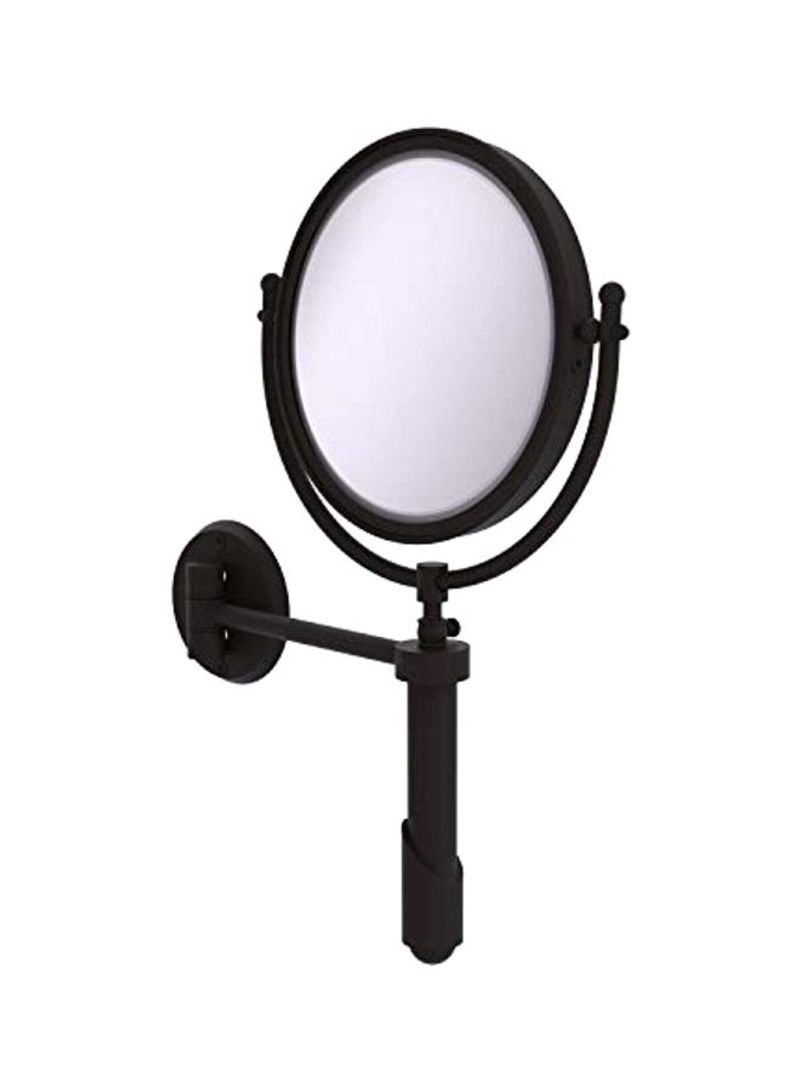 Soho Collection Wall Mounted Magnification Make-Up Mirror Brown/Clear 11x8x15inch