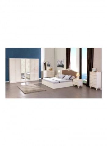 Isabella Comfortable Bed White 208x122x199.6centimeter