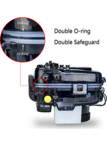 Waterproof Camera Housing Case For Sony A6000/A6300/A6500 Black