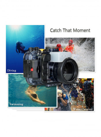 Waterproof Camera Housing Case For Sony A6000/A6300/A6500 Black