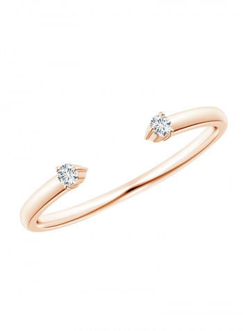 18 Karat Rose Gold Two-Stone Diamond Ring