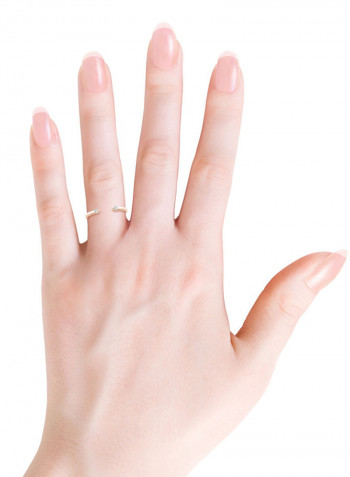 18 Karat Rose Gold Two-Stone Diamond Ring
