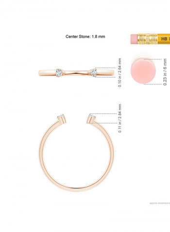 18 Karat Rose Gold Two-Stone Diamond Ring