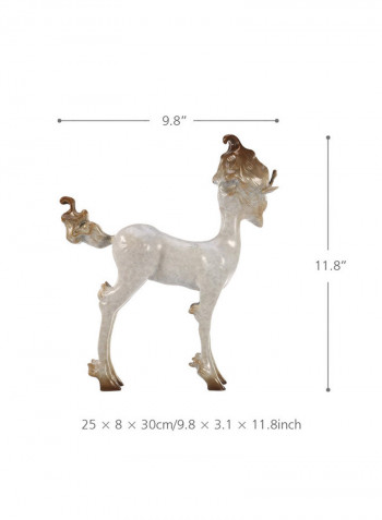 Fairy Deer Bronze Sculpture Animal Grey 3200g