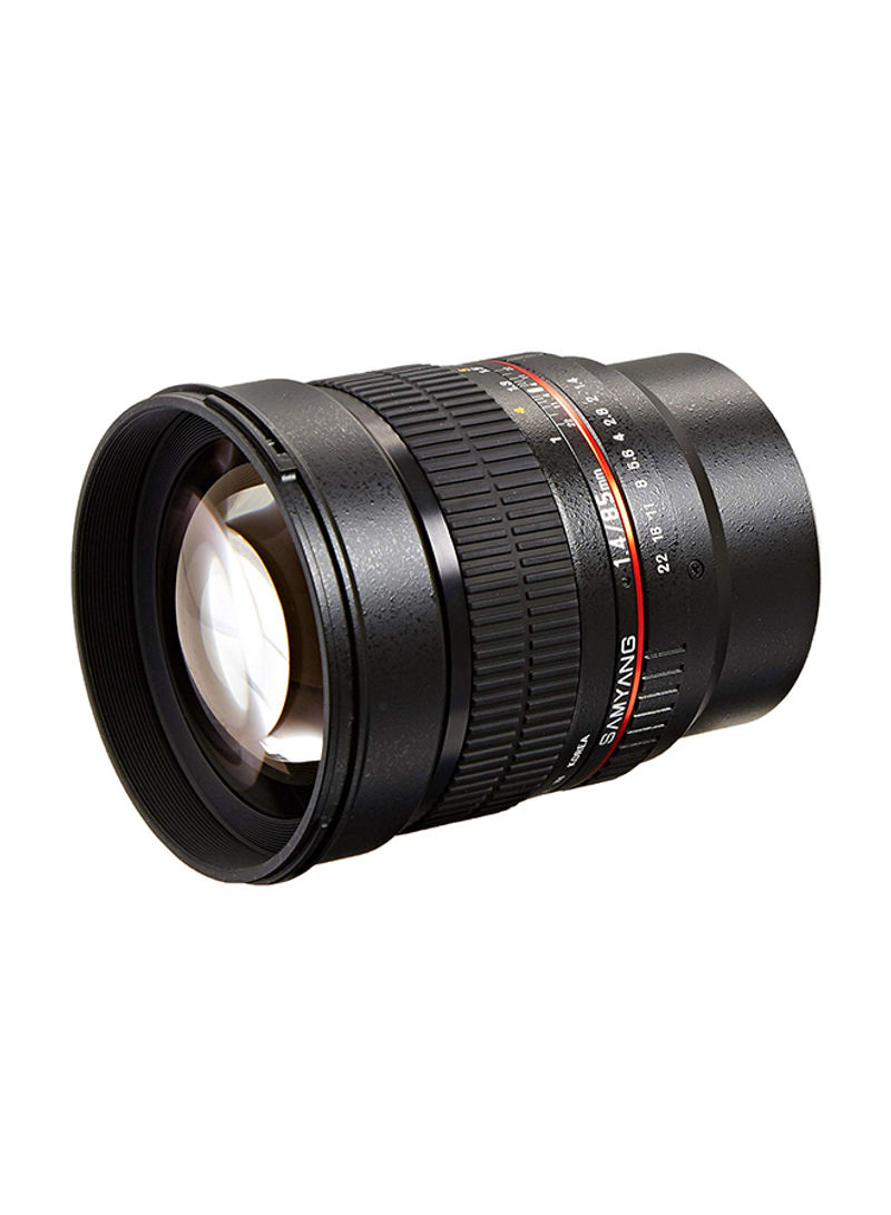 High Grade 85 mm f/1.4 Fixed Wide Angle Lens For Digital Camera Black