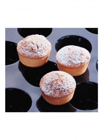 40-Piece Flexipan Muffin Pan With Molds Black 26x18x1.1inch