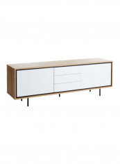 Halby 3 Drawers Sideboard White/Beige/Black