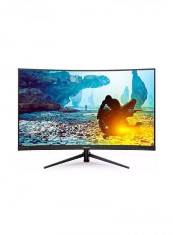 31.5-Inch Full HD Curved LCD Display Monitor Black