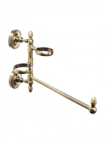 Prestige Regal Collection Brass Hair Dryer Holder Antique Brass 15x7x9inch