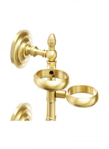 Que New Collection Hair Dryer Holder And Organizer Black/Gold