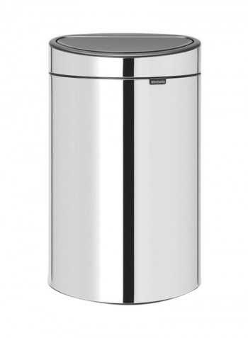 Touchbin Next Garbage Bin Brilliant Steel 40L