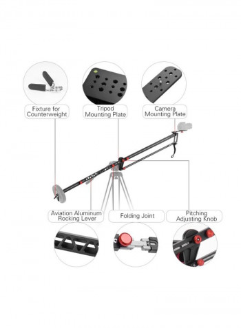 Professional Camera Crane Black