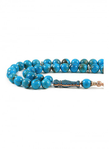Turquoise Prayer Beads with Sterling Silver Components
