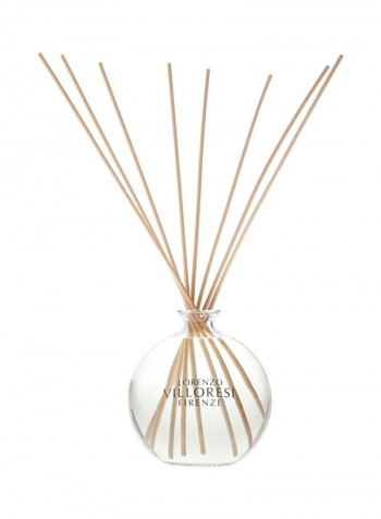 9-Piece Diamante Room Fragrance With Rattan Sticks Clear/Beige 2L