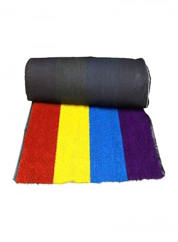 Rainbow Artificial Grass Carpet Red/Yellow/Blue 2x25meter