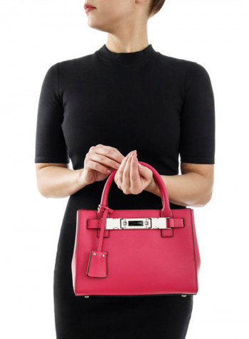 Strong Leather Bag وردي