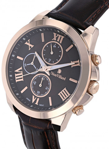 Men's Leather Analog Wrist Watch DVW19053