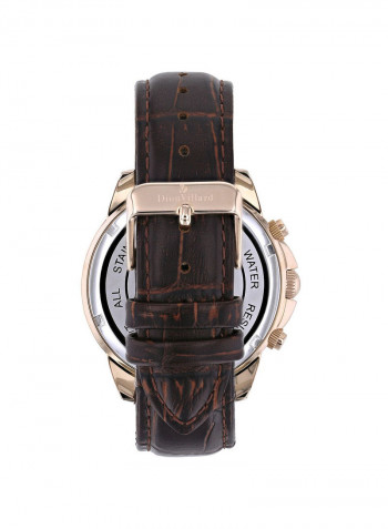 Men's Leather Analog Wrist Watch DVW19053