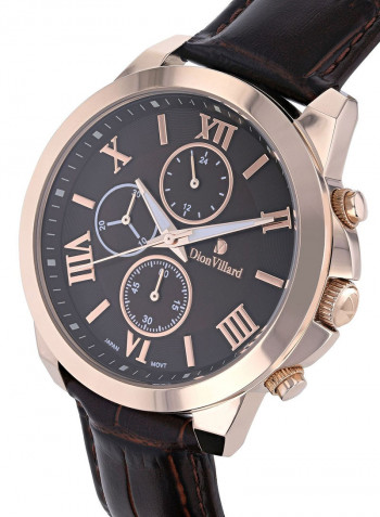 Men's Leather Analog Wrist Watch DVW19053