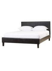 Modern Platform Bed With Mattress Black 180 x 200centimeter