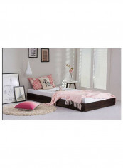 Trundle Bed With Mattress Mahogany 190 x 90centimeter