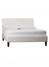 Modern Platform Bed With Mattress White 180 x 200centimeter