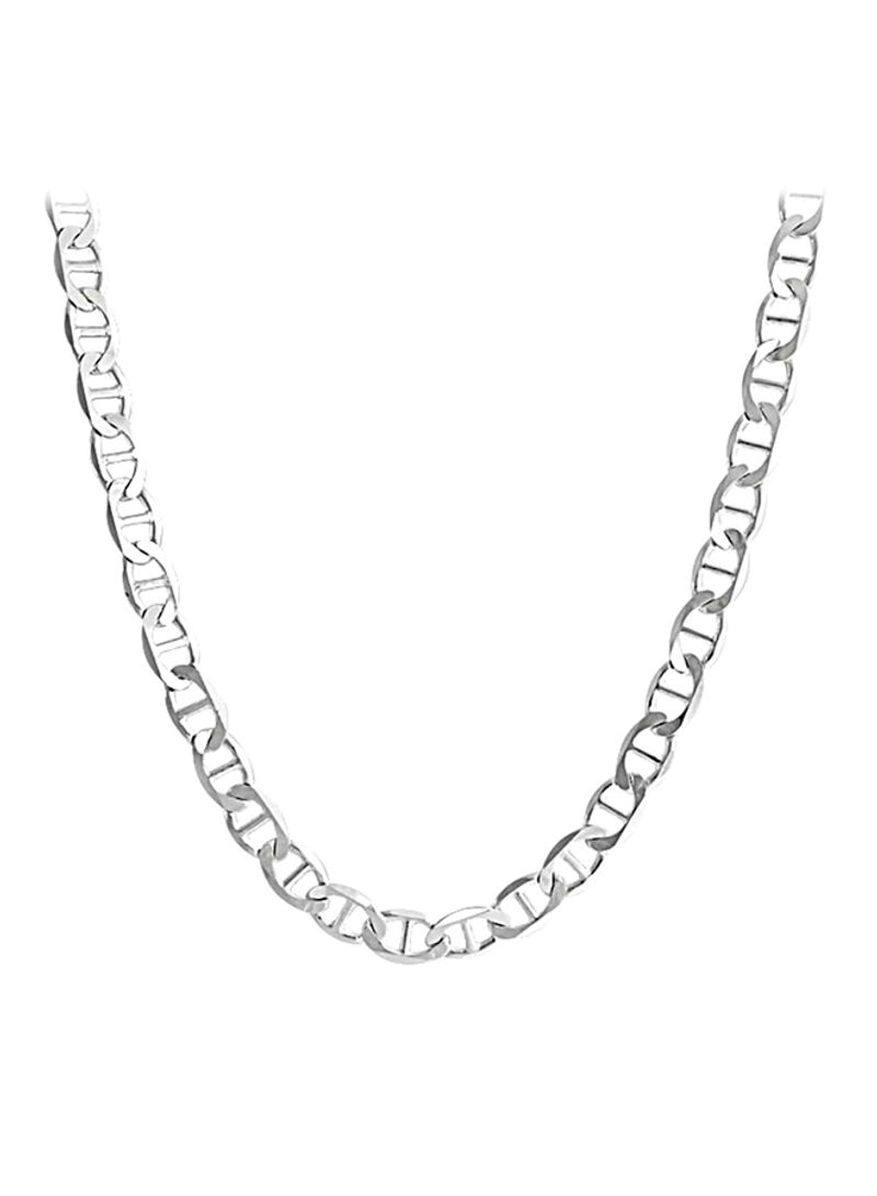 925 Sterling Silver Mariner Anchor Link Chain Necklace