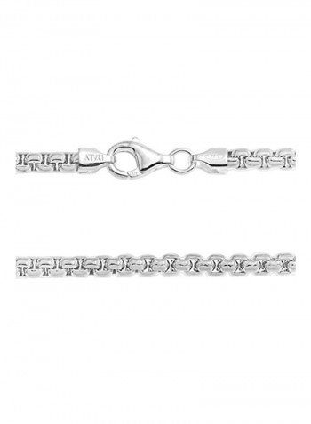925 Sterling Silver Square Rolo Box Chain Necklace