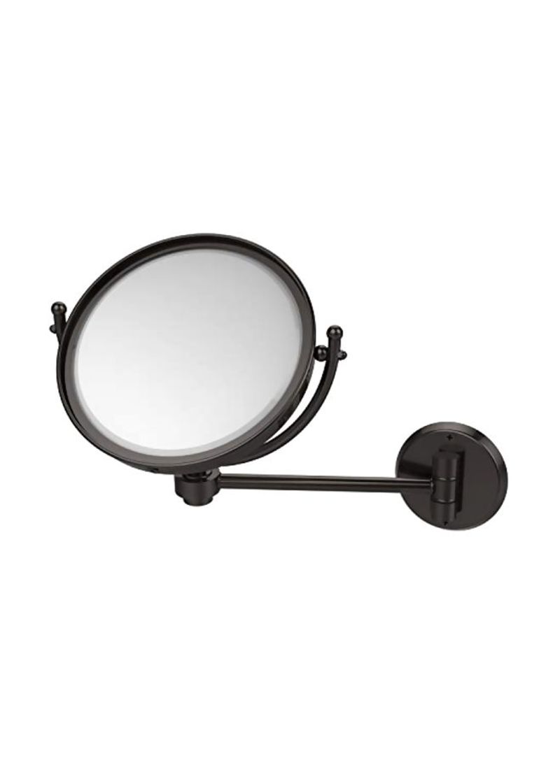 Wall Mounted Make-Up Mirror Brown/Clear 8inch