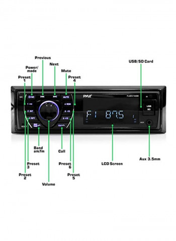 Bluetooth Marine Stereo Receiver And Speaker Kit B06XD95K98 Black