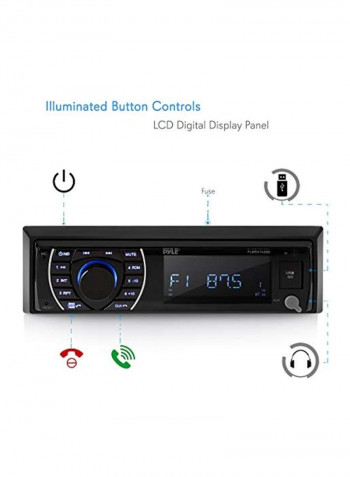 Bluetooth Marine Stereo Receiver And Speaker Kit B06XD95K98 Black