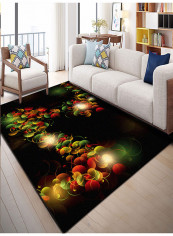 Bubbles Pattern Anti-Slip Living Room Carpet Black 200x300centimeter