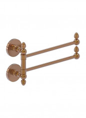 2-Arm Prestige Skyline Collection Wall Mounted Towel Bar Gold 12.5x7x7.1inch